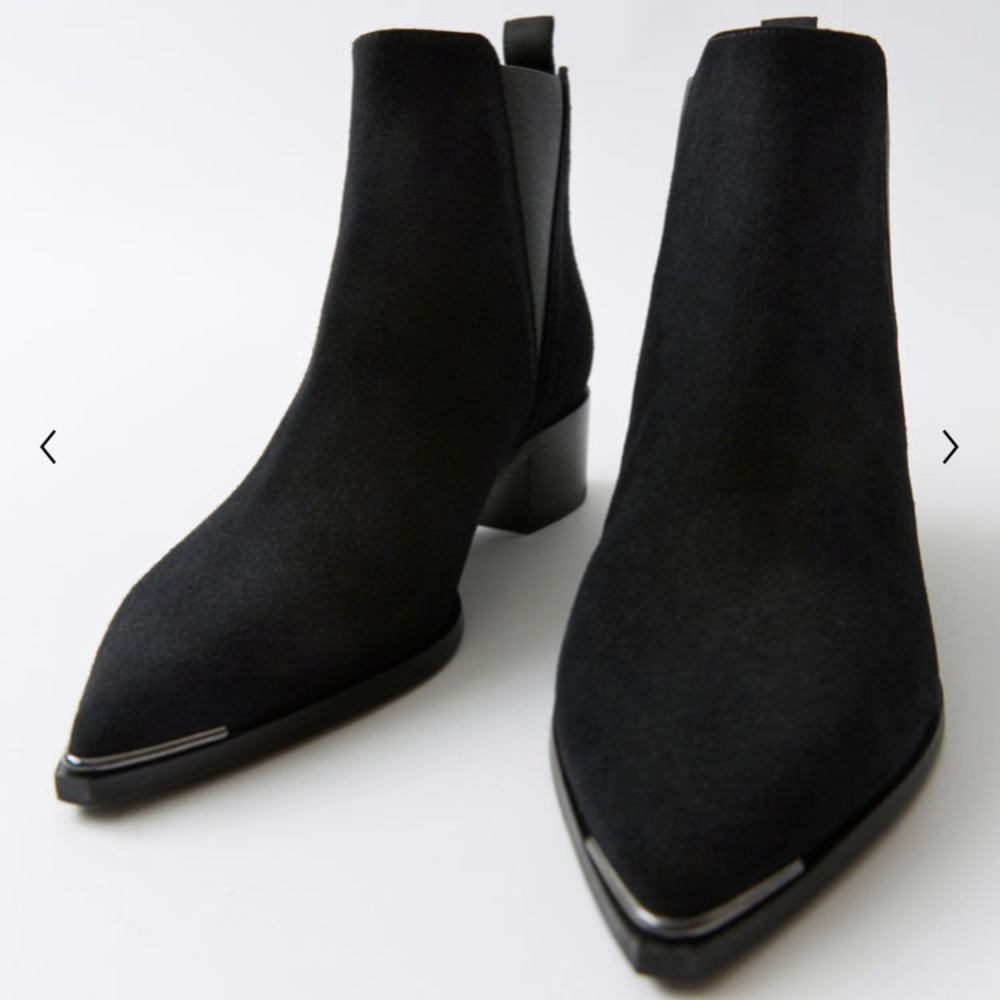 Acne Studios Black Suede Chelsea Boots